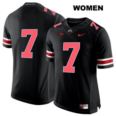 Women's NCAA Ohio State Buckeyes Teradja Mitchell #7 College Stitched No Name Authentic Nike Red Number Black Football Jersey XM20B00SJ
